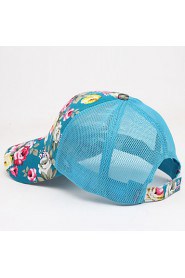 Women's Korean Style Floral Pattern Sport Outdoor Baseball Cap