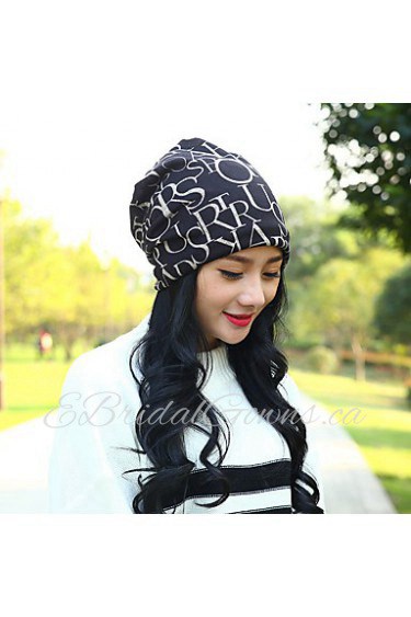 Couple Letters Printed Scarf Hat Multifunction Cotton Casual Fashion Hat