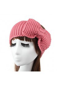 Women's Fashion Knitting Warm Cute Bowknot Hoop Hat