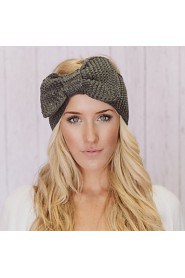 Women's Fashion Knitting Warm Cute Bowknot Hoop Hat