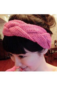 Women's Handmake Twisted Knitting Head Band Tie Cap