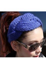 Women's Handmake Twisted Knitting Head Band Tie Cap