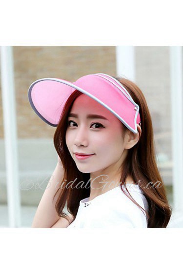 Women Summer Outdoor Foldably Retractable Sunscreen UV Empty Top Candy Colors Hat