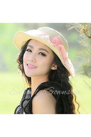 Women Bow Traveling Beach Ms. Summer Straw Hat