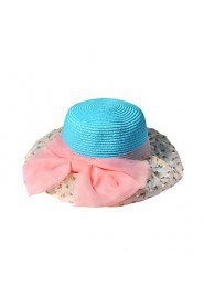 Women Bow Traveling Beach Ms. Summer Straw Hat