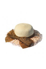 Women Bow Traveling Beach Ms. Summer Straw Hat