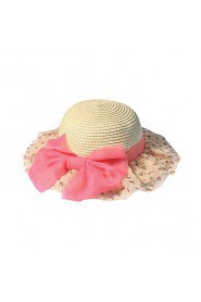 Women Bow Traveling Beach Ms. Summer Straw Hat