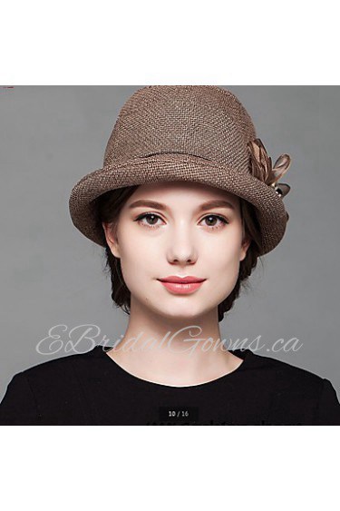 Fashion Women's Autumn And Winter Dome Bucket Solid Ccolor Cotton Flowers Hat