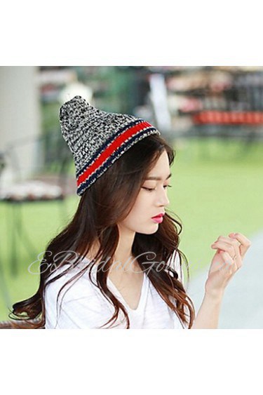 Unisex Knitwear Casual Blending Wool Knitted Couple Hat