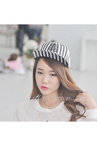 Unisex Vintage Casual Men And Women Black And White Zebra Striped Baseball Cap