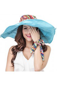 Women Cotton Floppy Hat Facial Hydrating UV Cream,Vintage/ Cute/ Work/ Casual Spring/ Summer