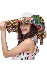 Women Cotton Floppy Hat Facial Hydrating UV Cream,Vintage/ Cute/ Work/ Casual Spring/ Summer