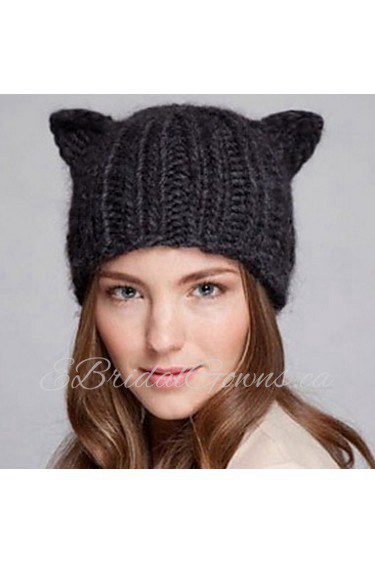 Women Lovely Angle Of Demon Cat Ear Hat Knitting Hat In winter