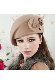 Women's Floral Floral Wool Beret Hat