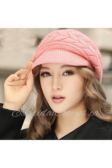 Fashion Winter Knitting Keep Solid Color Twist Warm Cap