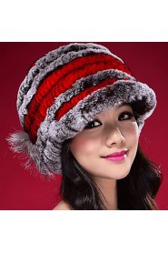 Women Rabbit Fur Floppy Hat,Cute Winter