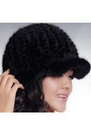 Women Faux Fur Floppy Hat,Casual Winter