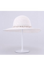 Women Casual Summer Straw Floppy Hat