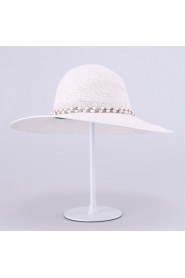 Women Casual Summer Straw Floppy Hat