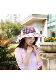 Women Summer Florals Print Multi Colors Ribbon Floppy Hats Large Brim Foldable Sun Hat