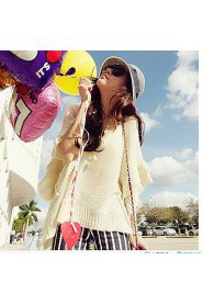 Beach Miss Blue And White Striped Bow Visor Hat