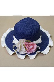 Summer Sun Waves Curl Lace Female Flowers Beach Hat