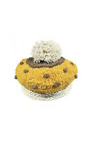 Women Fall And Winter Warm Wool Polka Dot Fashion Cake Shape Knit Hat