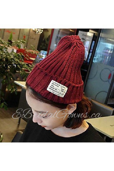 Women Knitwear Beanie/Slouchy , Vintage/Cute/Casual Winter