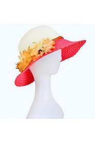Fashion Summer Beach Travel Visor Dome UV Flowers Sunflowers Straw Hat