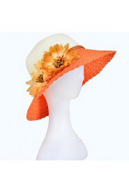 Fashion Summer Beach Travel Visor Dome UV Flowers Sunflowers Straw Hat