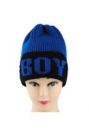 Women Casual Warm Winter Wool Knitted Letters Anti-snow Ski Hat