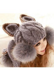 Women Lovely Angle Of Demon Cat Ear Hat Knitting Hat In winter