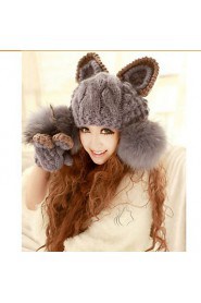 Women Lovely Angle Of Demon Cat Ear Hat Knitting Hat In winter