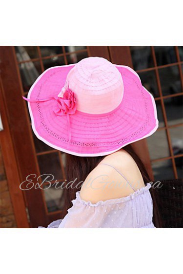 Women Straw Fashion Flowers Beach Floppy Hat,Cute/ Party/ Casual Spring/ Summer/ Fall