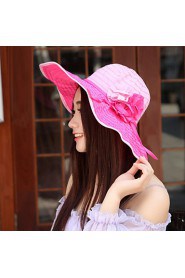 Women Straw Fashion Flowers Beach Floppy Hat,Cute/ Party/ Casual Spring/ Summer/ Fall