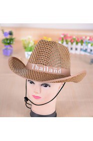 Unisex Canvas/Straw Straw Hat , Vintage/Casual All Seasons