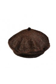 Fashion Pure Color Rabbit Fur Beret Princess Female Models Hat