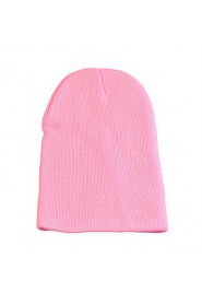 Fluorescent Color Wool Knit Hat Men And Women Hip-hop Head Cap Candy Color Hedging Cap