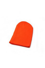 Fluorescent Color Wool Knit Hat Men And Women Hip-hop Head Cap Candy Color Hedging Cap