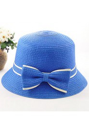 Women's Vintage/Cute/Casual Bowknot Straw Straw Hat