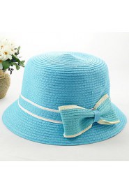 Women's Vintage/Cute/Casual Bowknot Straw Straw Hat