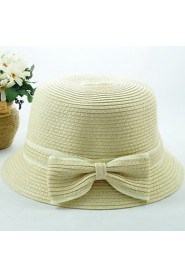 Women's Vintage/Cute/Casual Bowknot Straw Straw Hat