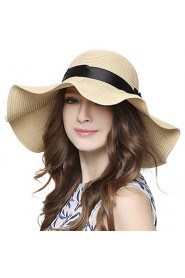 Women Straw Straw Hat,Vintage/ Party/ Work/ Casual Spring/ Summer/ Fall/ All Seasons