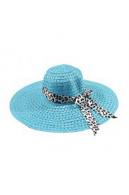 Summer Hollow Ribbon Bow Lady Straw Beach Sun Hat