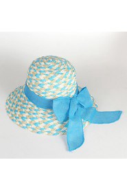 Women Straw Bow Fedora Hat,Cute/ Party/ Casual Spring/ Summer/ Fall