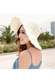 Women Straw Fashion Simple Beach Fedora Hat,Cute/ Party/ Casual Spring/ Summer/ Fall