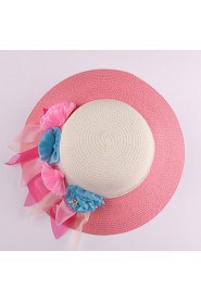 Women Straw Flowers Sun Hat,Cute/ Party/ Casual Spring/ Summer/ Fall