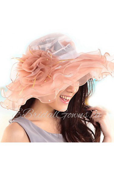 Women Polyester Floppy Hat , Casual Summer