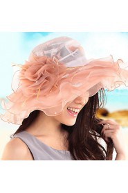 Women Polyester Floppy Hat , Casual Summer