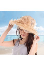 Women Polyester Floppy Hat , Casual Summer